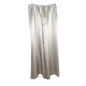 J.Crew Cosmo Pant in Luster Silver 100% Viscose Wide-leg Pants NWT Pull On  sz S